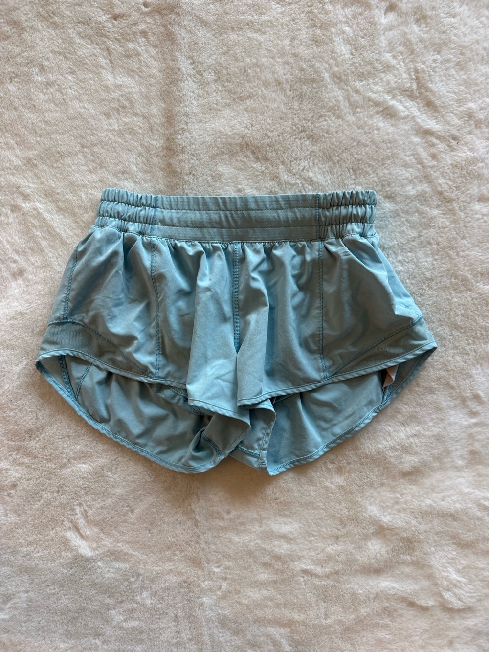 Lululemon light blue hotty hot shorts